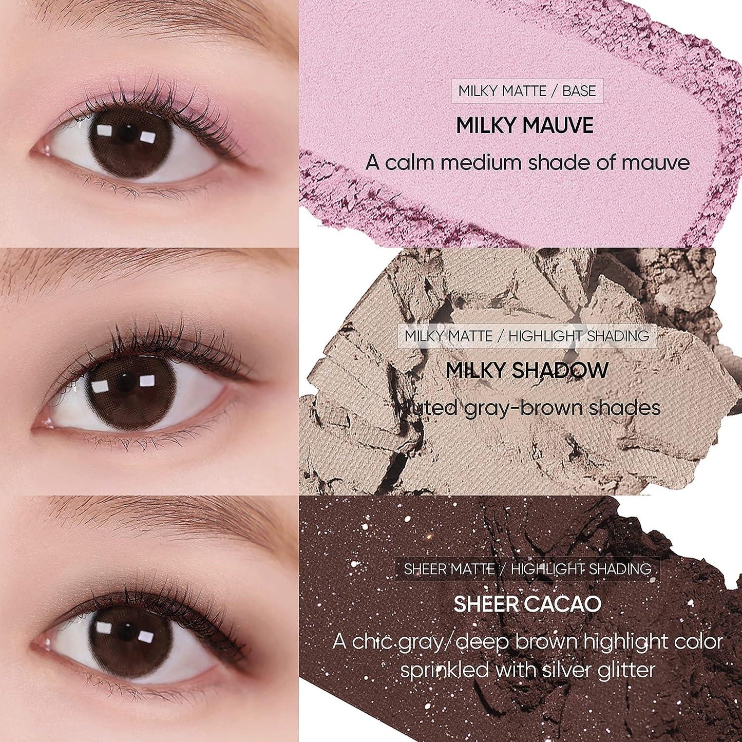 AMUSE Eye Vegan Sheer Palette Sheer Lavender Color 1.6g