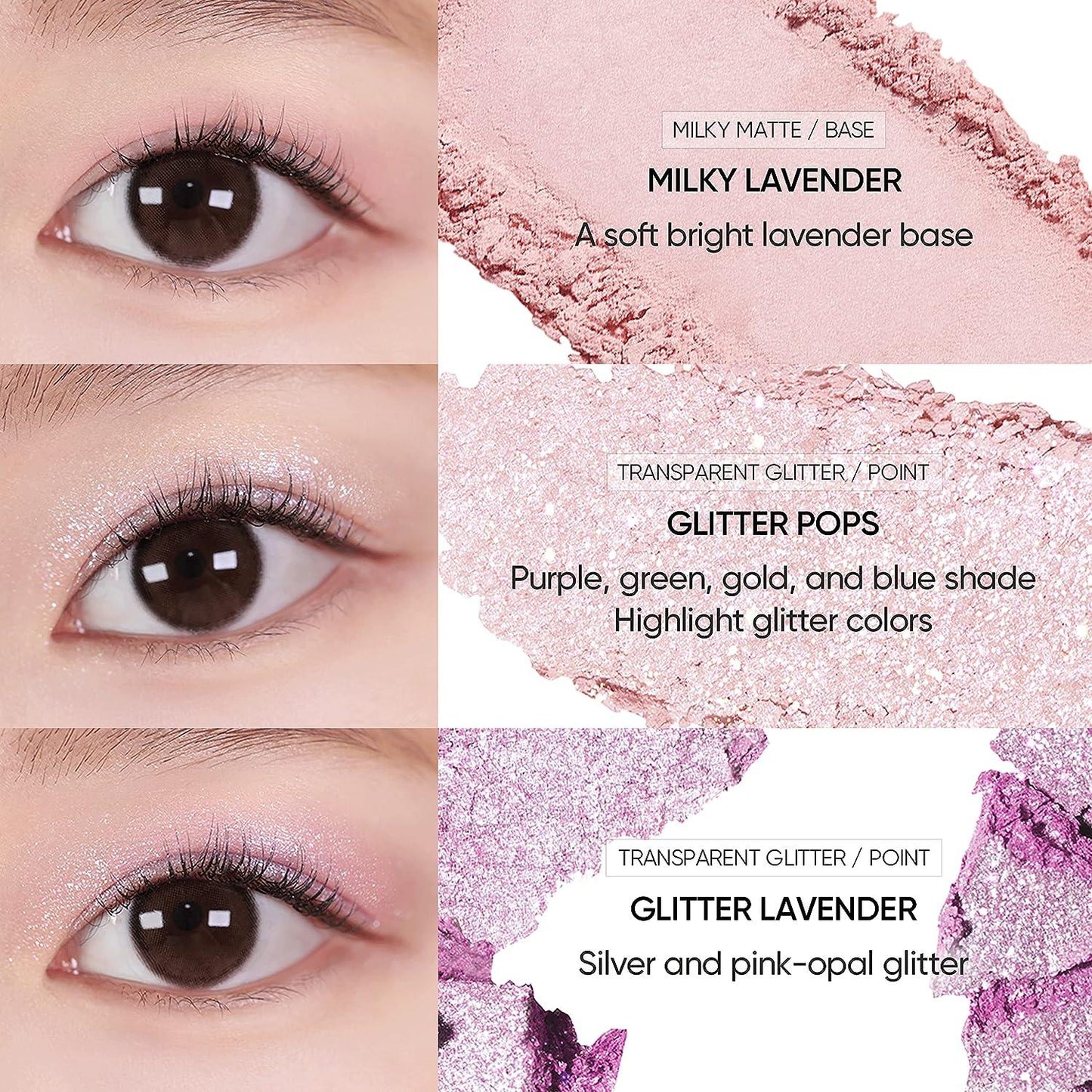 AMUSE Eye Vegan Sheer Palette Sheer Lavender Color 1.6g