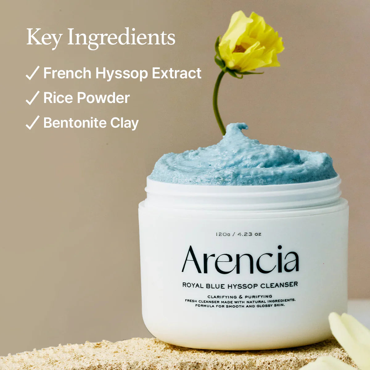 Arencia Royal Blue Hyssop Cleanser Rice Soap 120g