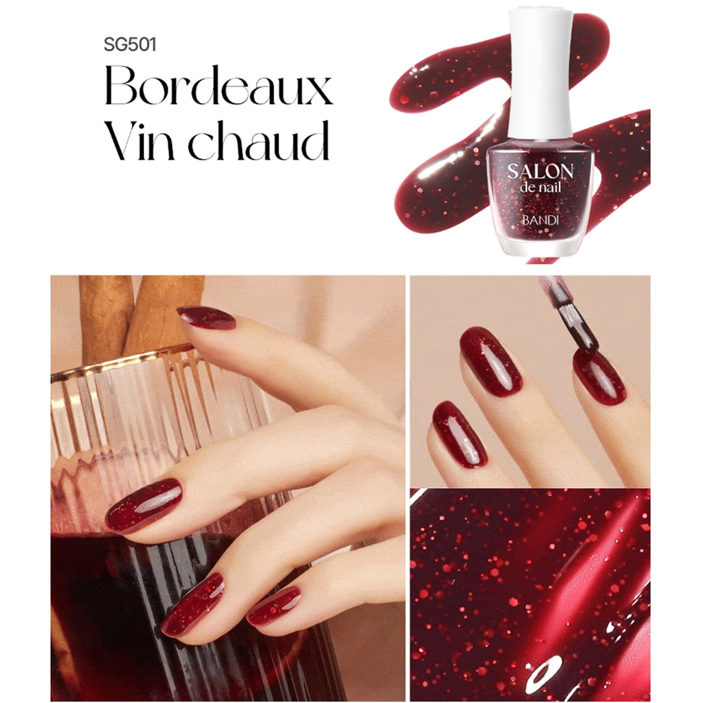 BANDI Salon de Nail Glitter 7ml 11 Colors