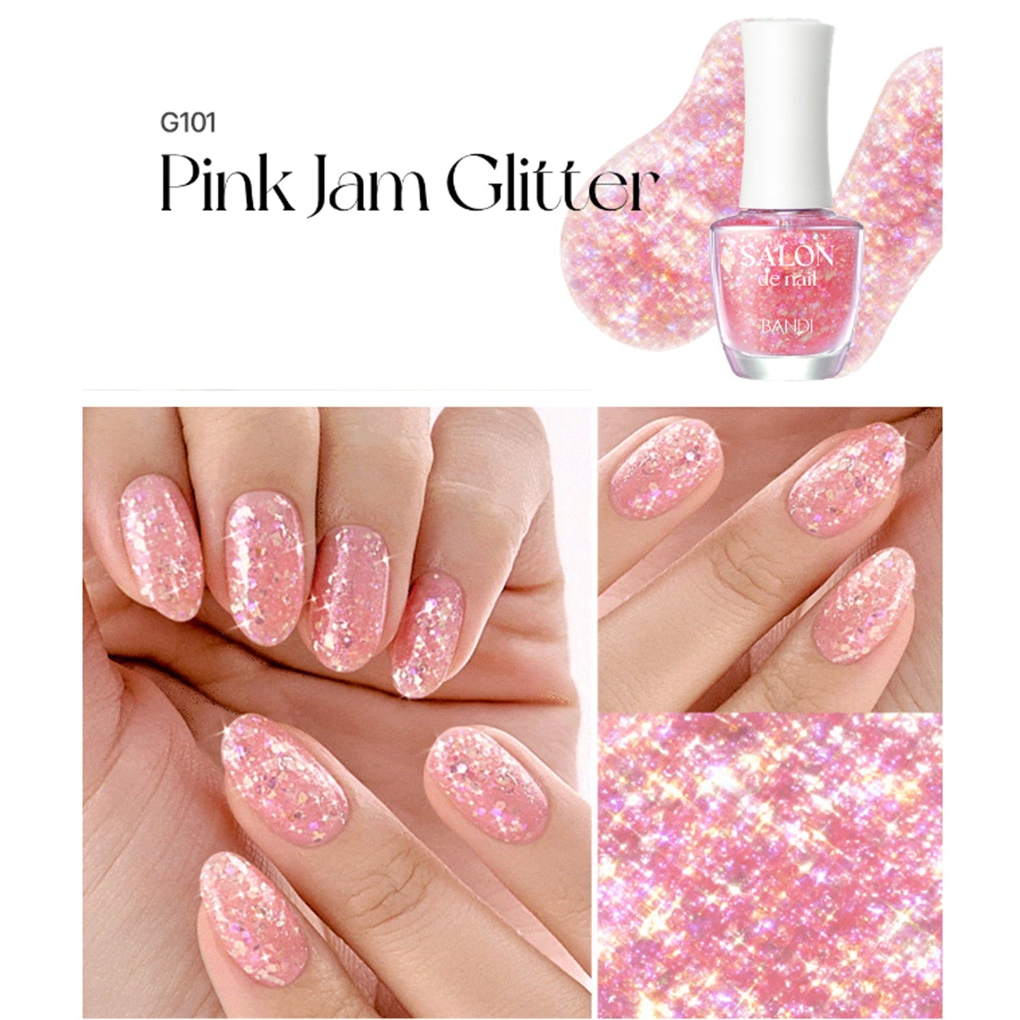 BANDI Salon de Nail Glitter 7ml 11 Colors