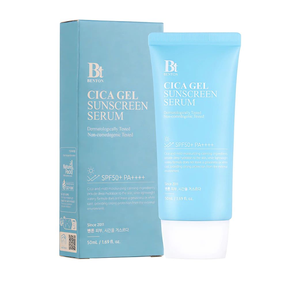 The sunscreen serum keeps the skin hydrated, leaving it feeling fresh and comfortable without clogging pores.