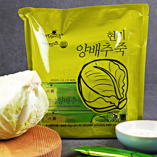 HAPPYSFOOD Brown Rice Cabbage Porridge 600g (30g * 20 sticks)