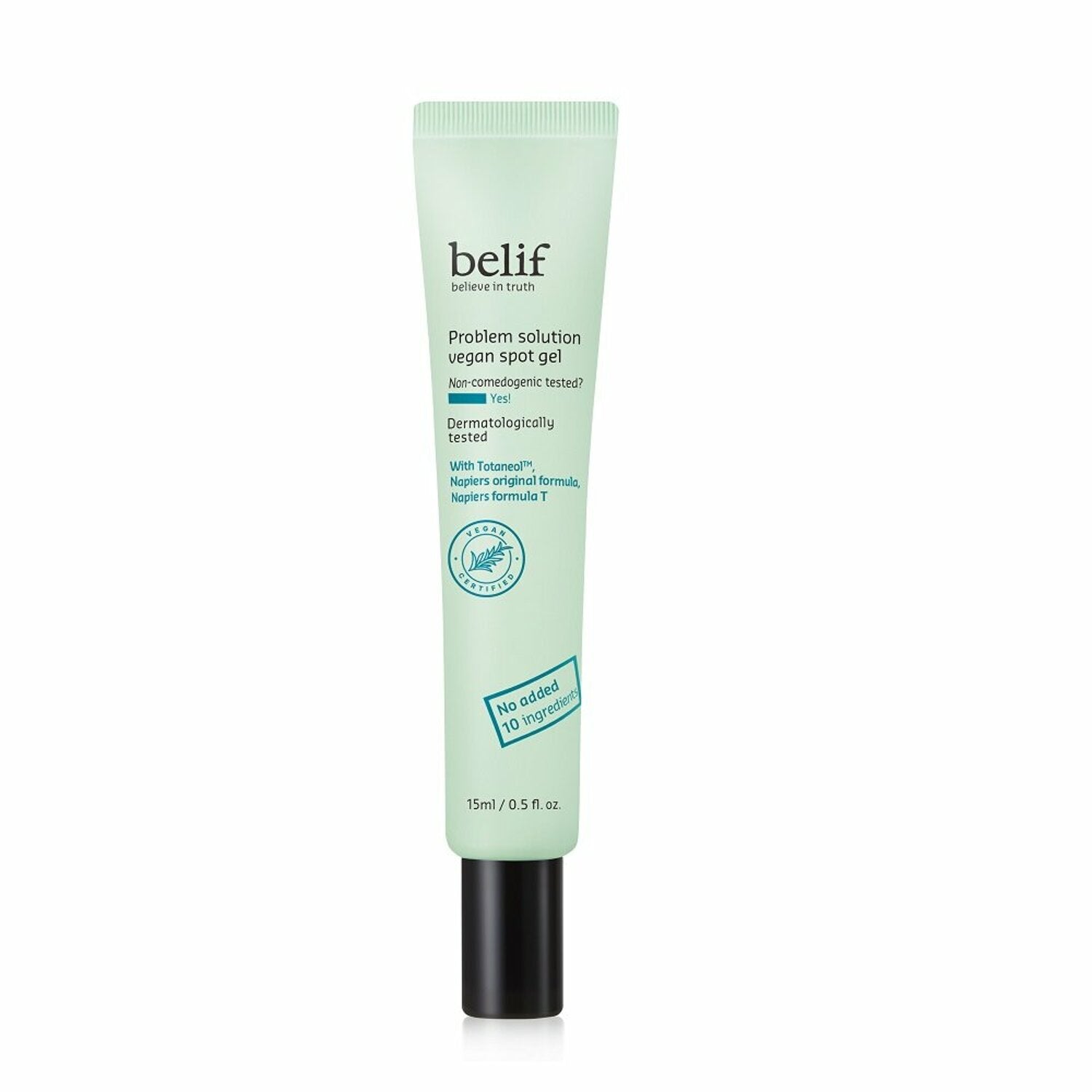 The Belif Problem Solution Vegan Spot Gel 15ml is a targeted treatment designed to address blemishes and problem areas on the skin.