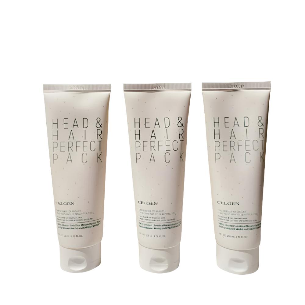 CELGEN Head & Hair Perfect Pack 200ml is a specialized treatment designed to nourish and revitalize both your scalp and hair.