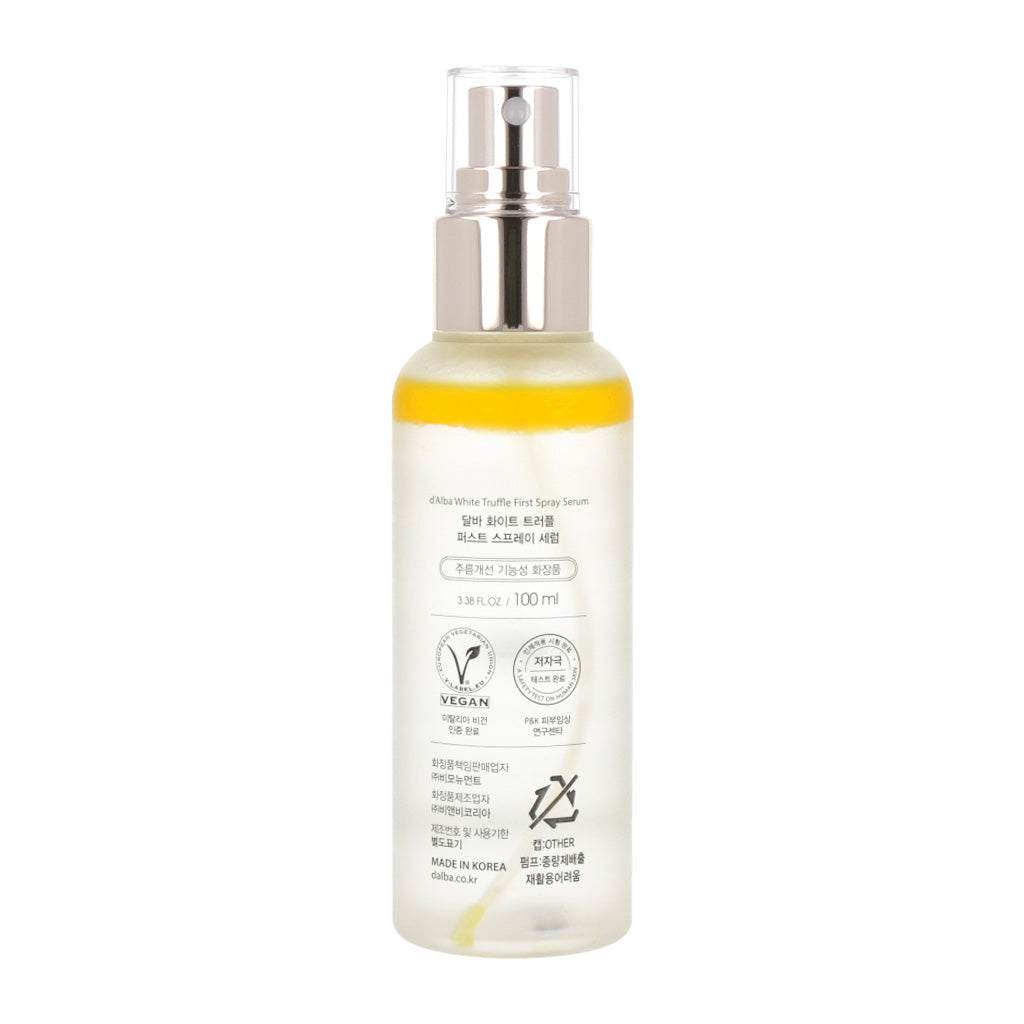 White Truffle First Spray Serum 100ml by D’ALBA, a luxurious skincare product for radiant skin.