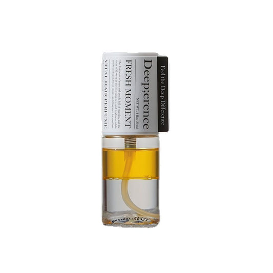 The Deep;erence Vital Hair Perfume 30ml in Fresh Moment is a revitalizing hair fragrance that offers a refreshing burst of scent to your hair.