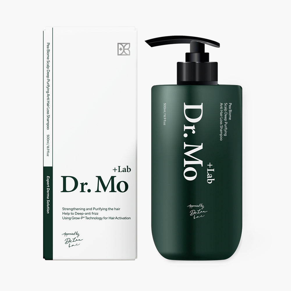 500ml bottle of Dr.LeE Dr.Molab Pea Biome Scalp Deep Purifying Hair Loss Shampoo.