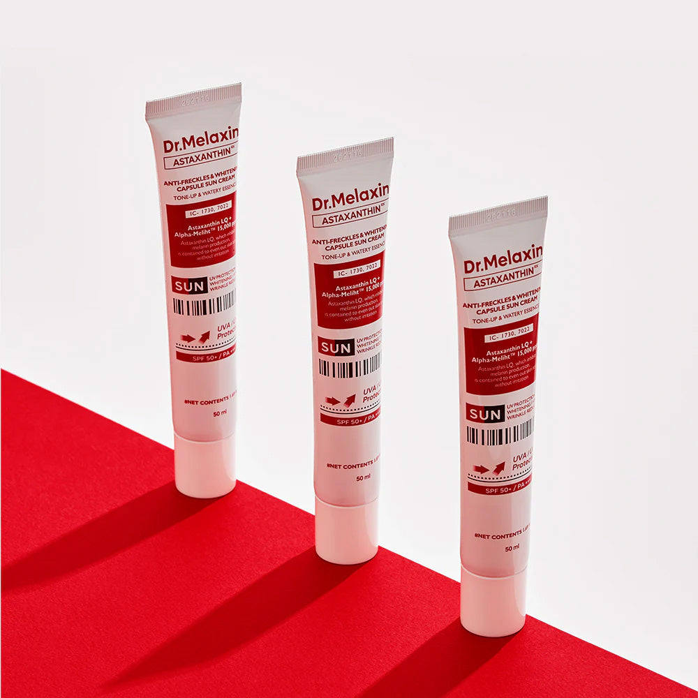 Dr.Melaxin Astaxanthin Anti-Freckles & Whitening Capsule Sunscreen SPF50+ / PA+++ 50ml