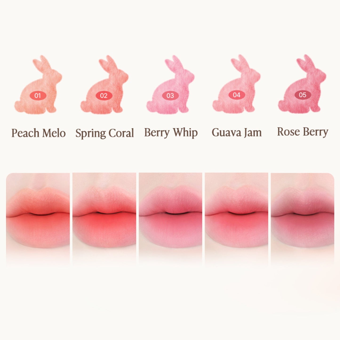 GIVERNY Fluffy Sheer Tint 3.5g 5 colors (Lazy Bunny)