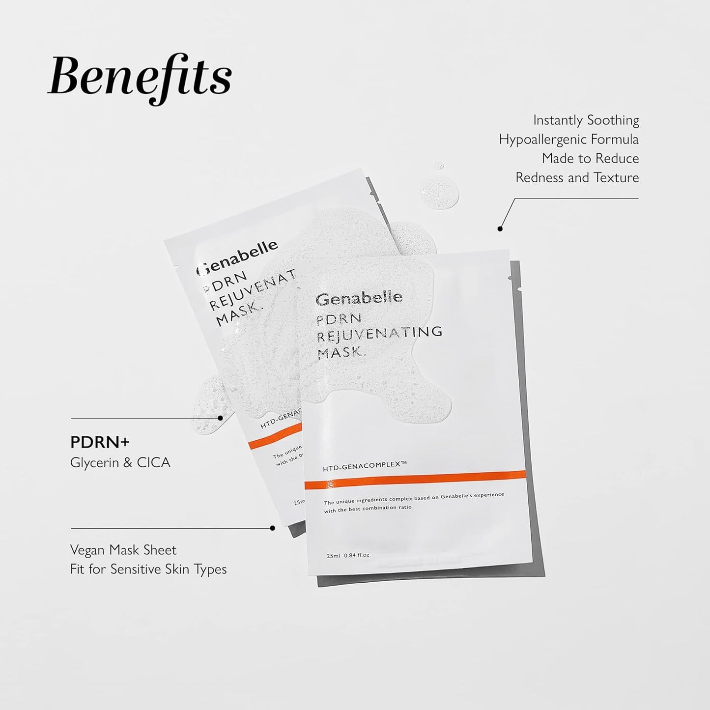 Genabelle PDRN Rejuvenating Mask Sheet 25ml 5ea 1pack