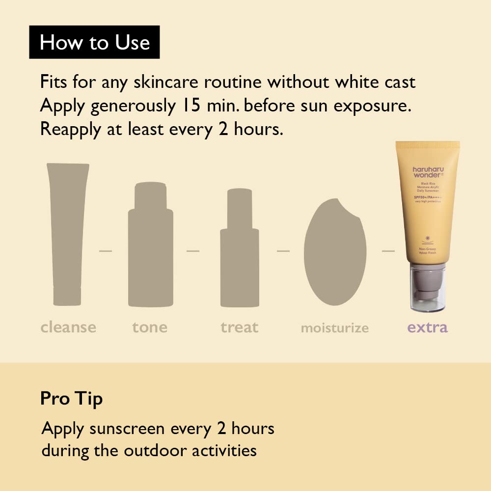 haruharu wonder Black Rice Moisture Airyfit Daily Sunscreen SPF50+ PA++++ 50ml