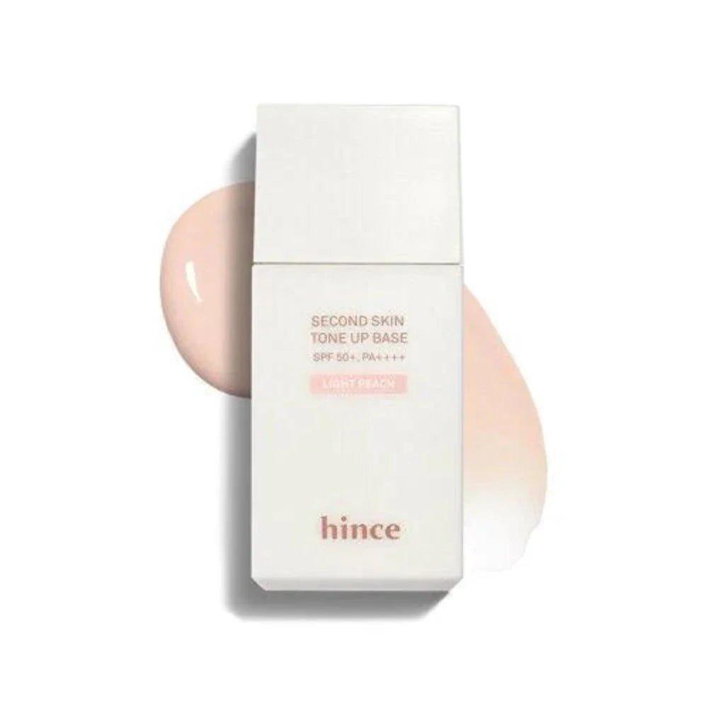 Hince Second Skin Tone Up Base 35ml shade of LIGHT PEACH