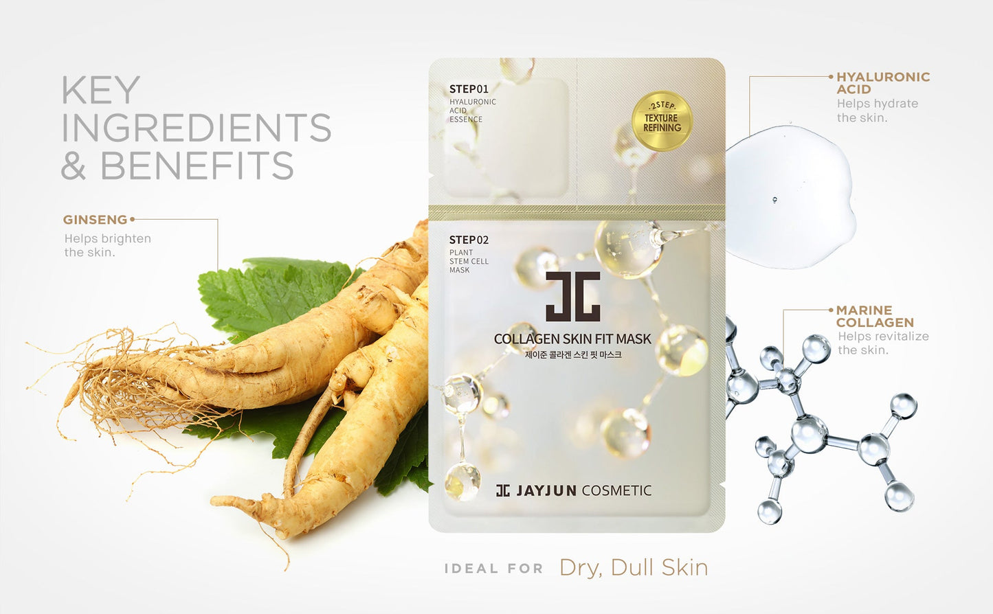 JAYJUN Collagen Skin Fit Mask 10ea - KLO