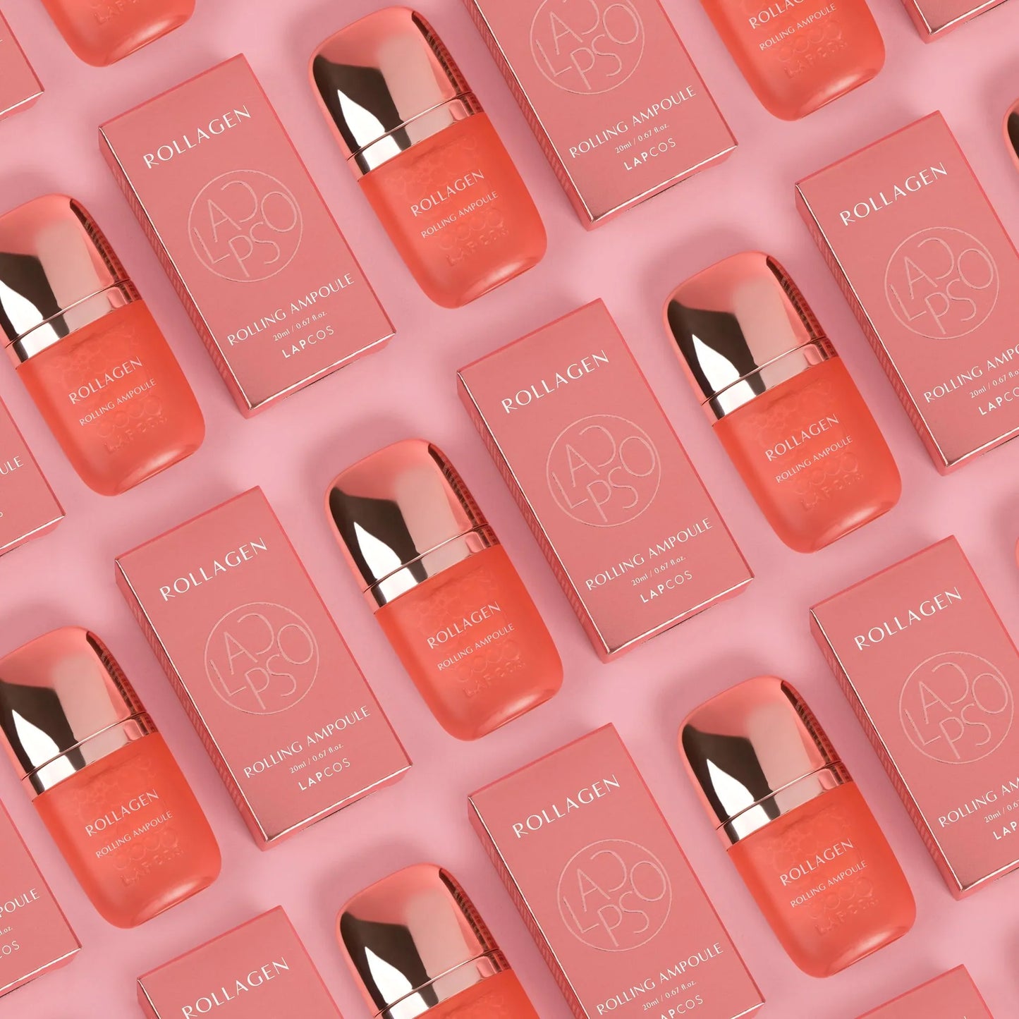 LAPCOS Collagen Rolling Ampoule in a 20ml container.