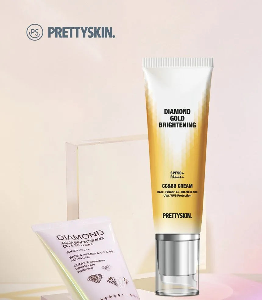 Pretty skin Diamond Gold Brightening CC & BB Cream 50g - KLO