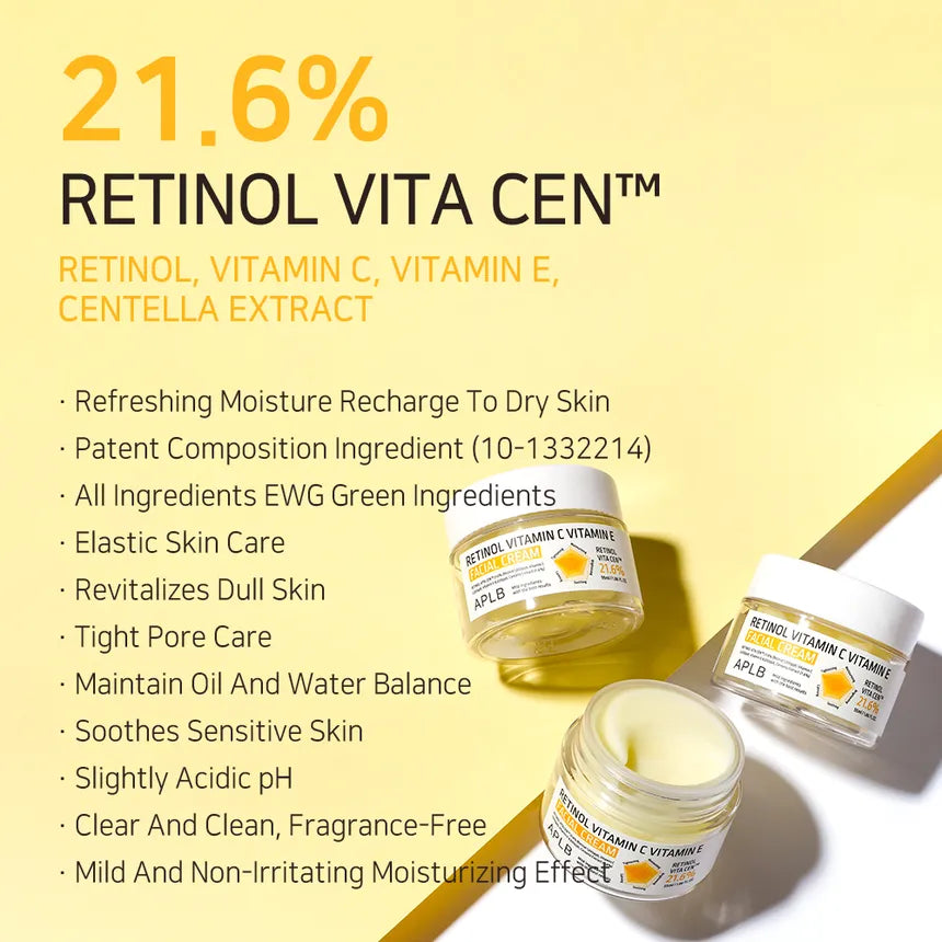 (Mhark) APLB Retinol Vitamin C Vitamin E Facial Cream 55ml - KLO