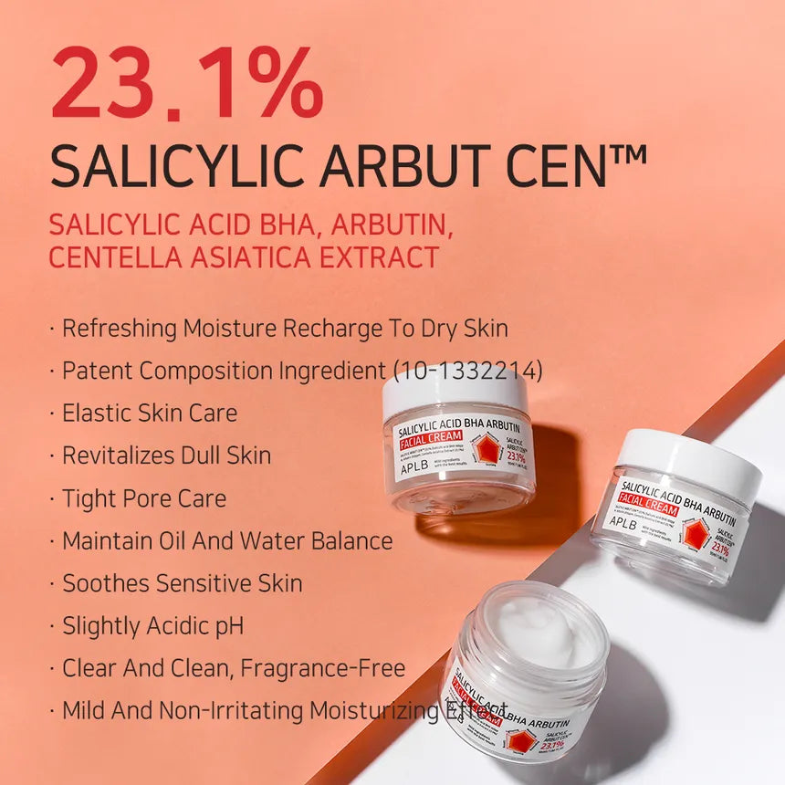 (Mhark) APLB Salicylic Acid BHA Arbutin Facial Cream 55ml - KLO