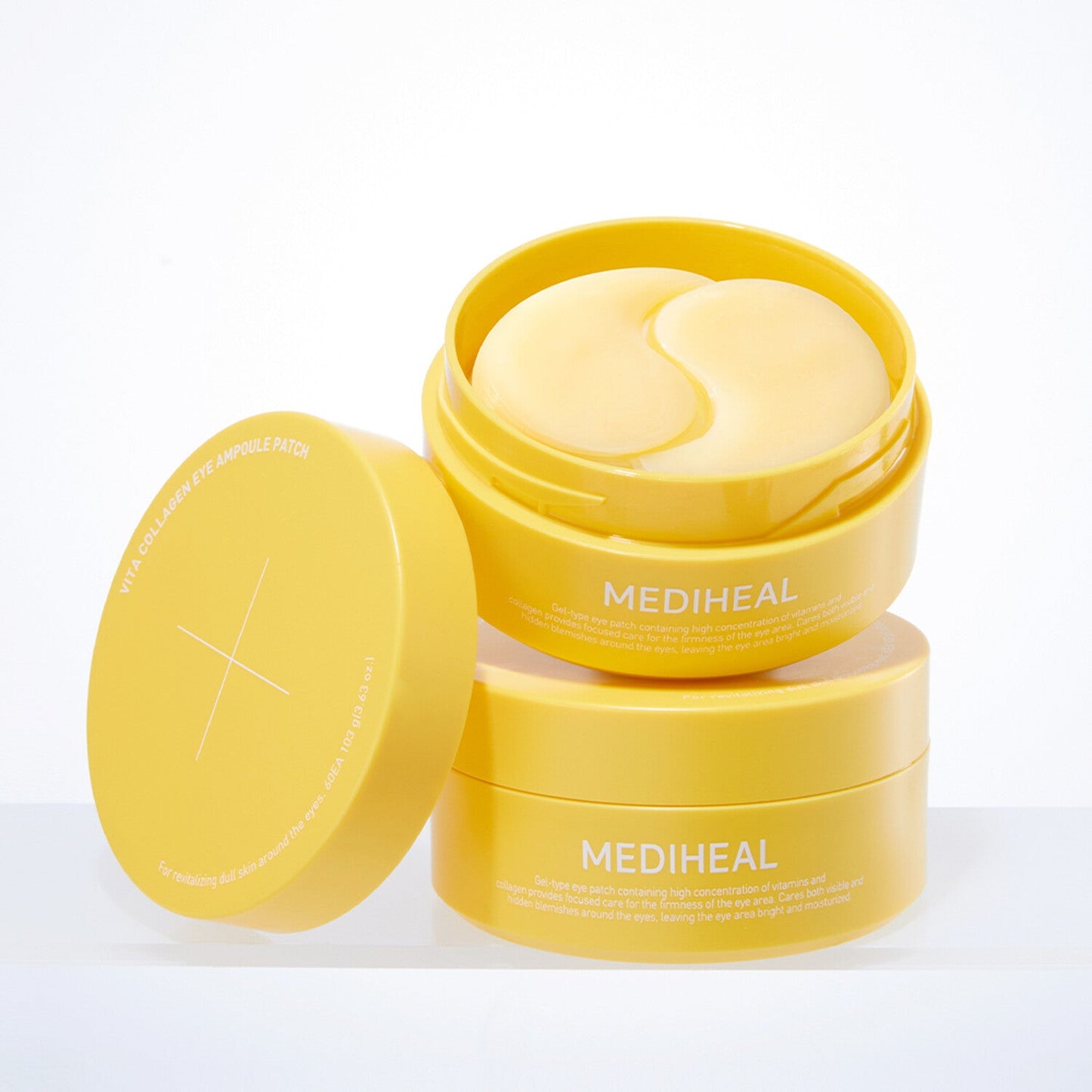 60 MEDIHEAL Vita Collagen Eye Ampoule Patches, each 103g, in a single box for skincare treatment.