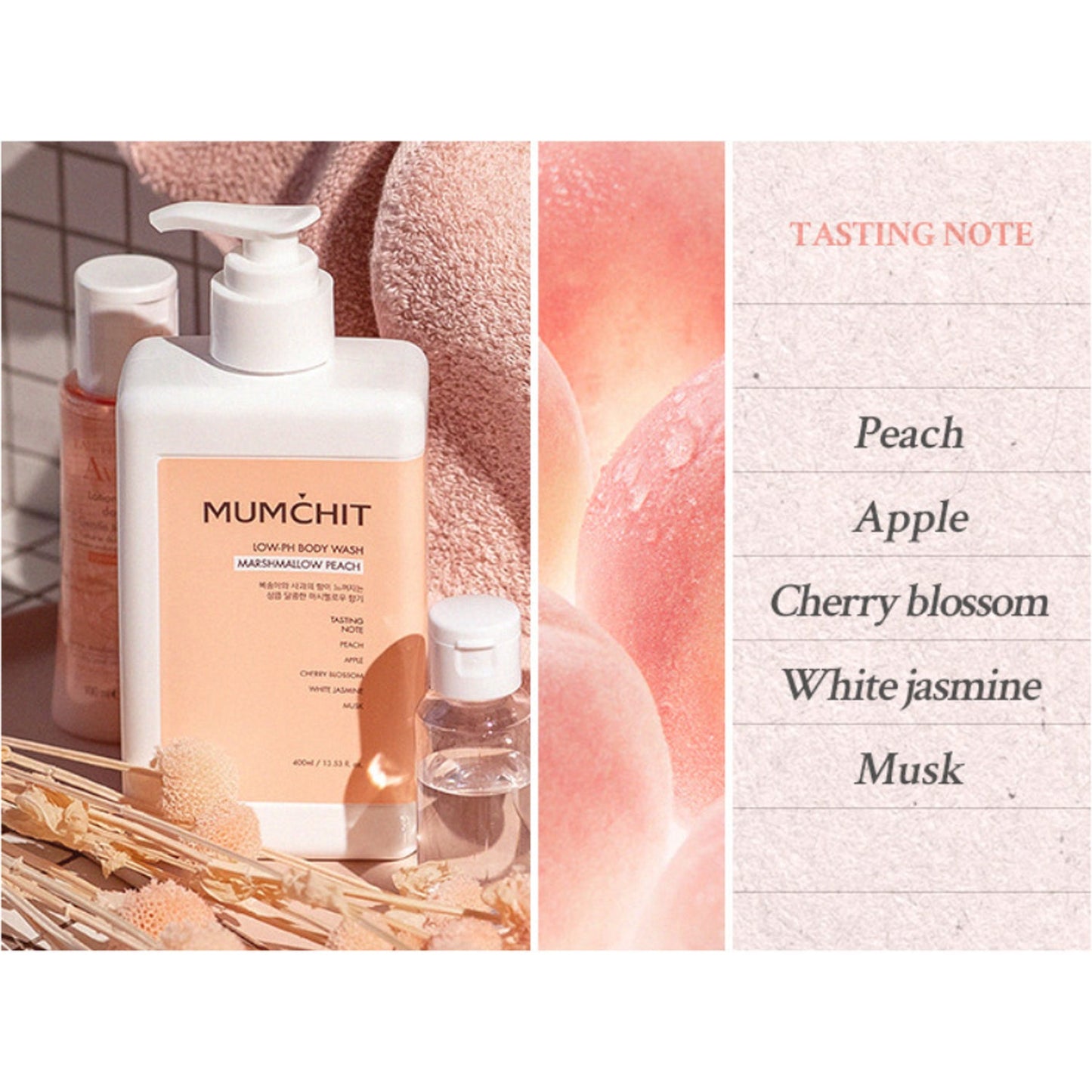 MUMCHIT Low-PH Body Wash 400ml 4 Types