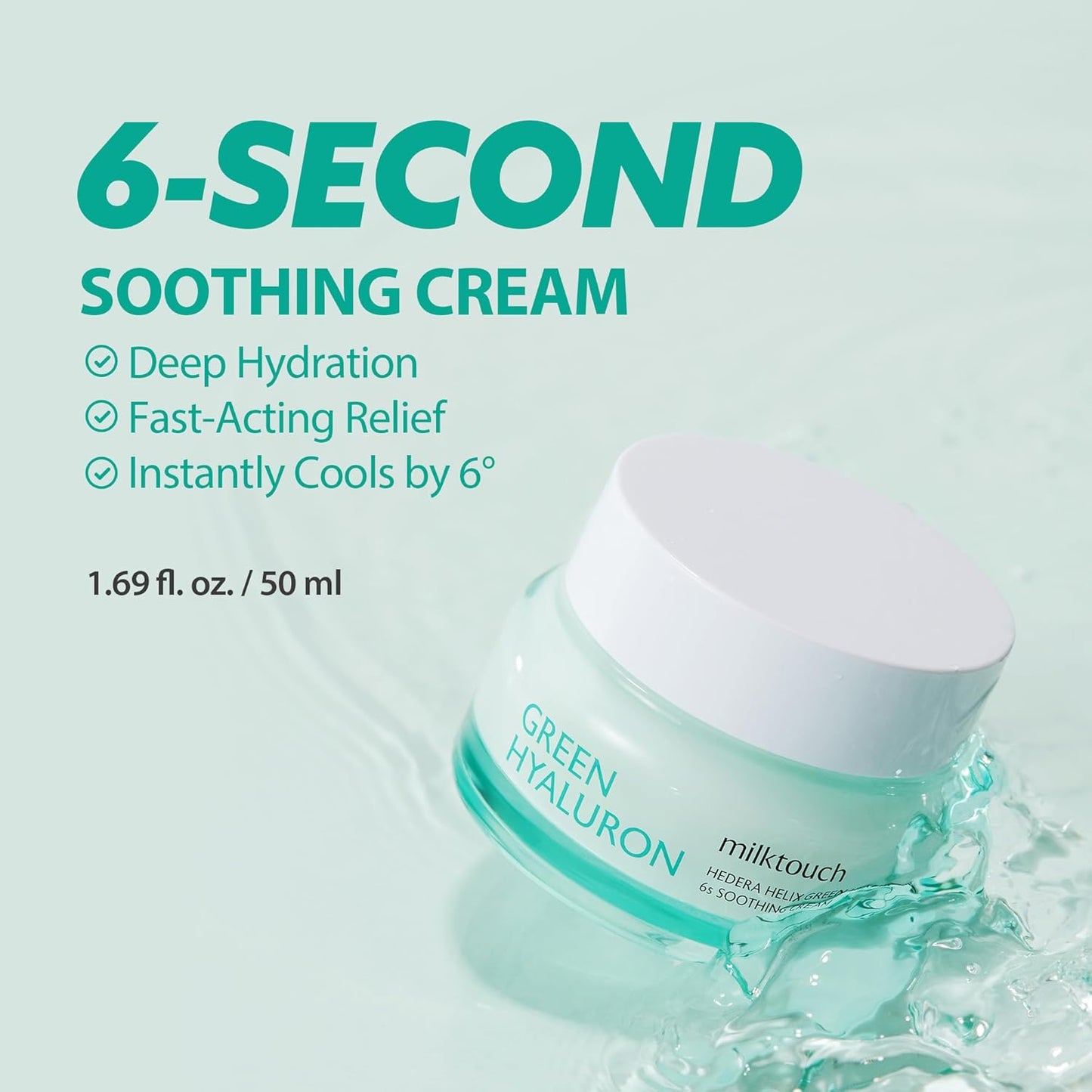 Milk Touch Green Hyaluron 6-Second Hydration Cream 50ml