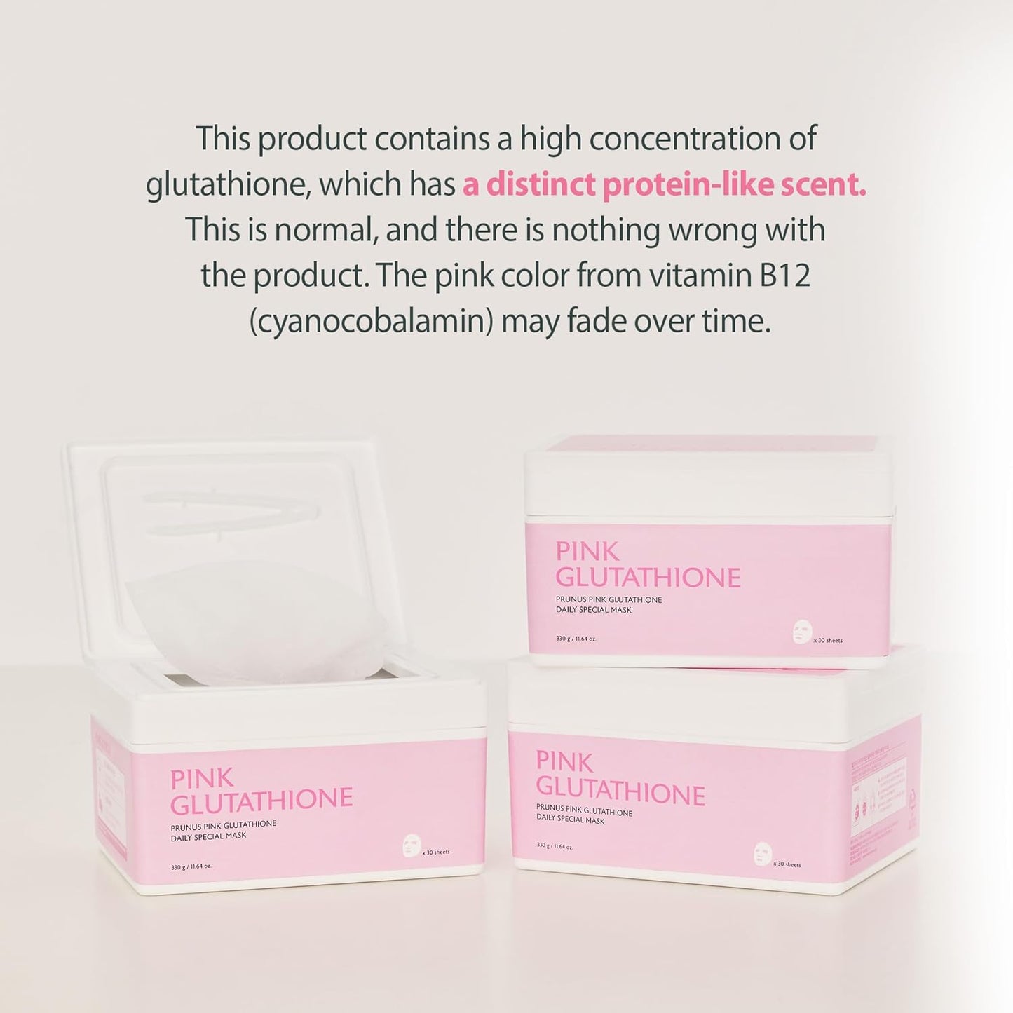 Milk Touch Plum Pink Glutathione Gentle Daily Brightening Mask 330g x 30 Sheets