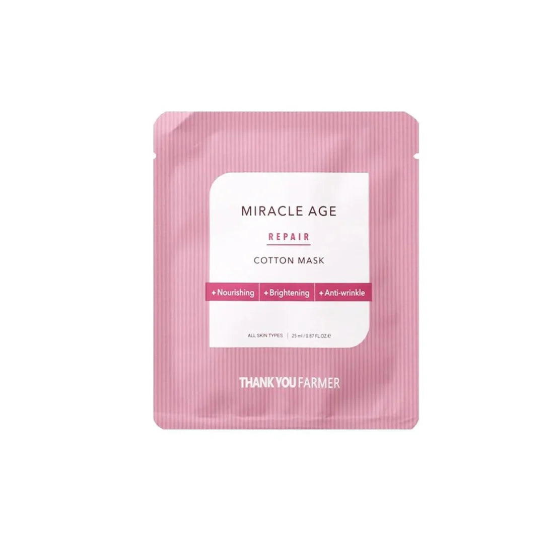 (Matthew검수) THANK YOU FARMER Miracle Age Repair Cotton Mask 25ml X 5 Pads - KLO