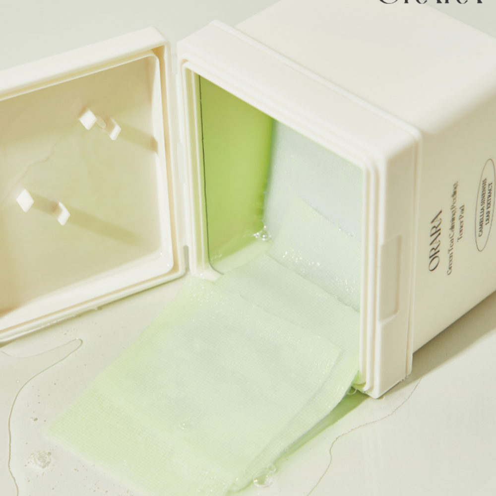 ORARA Green Tea Calming Peeling Toner Pads 190ml * 70 Pads