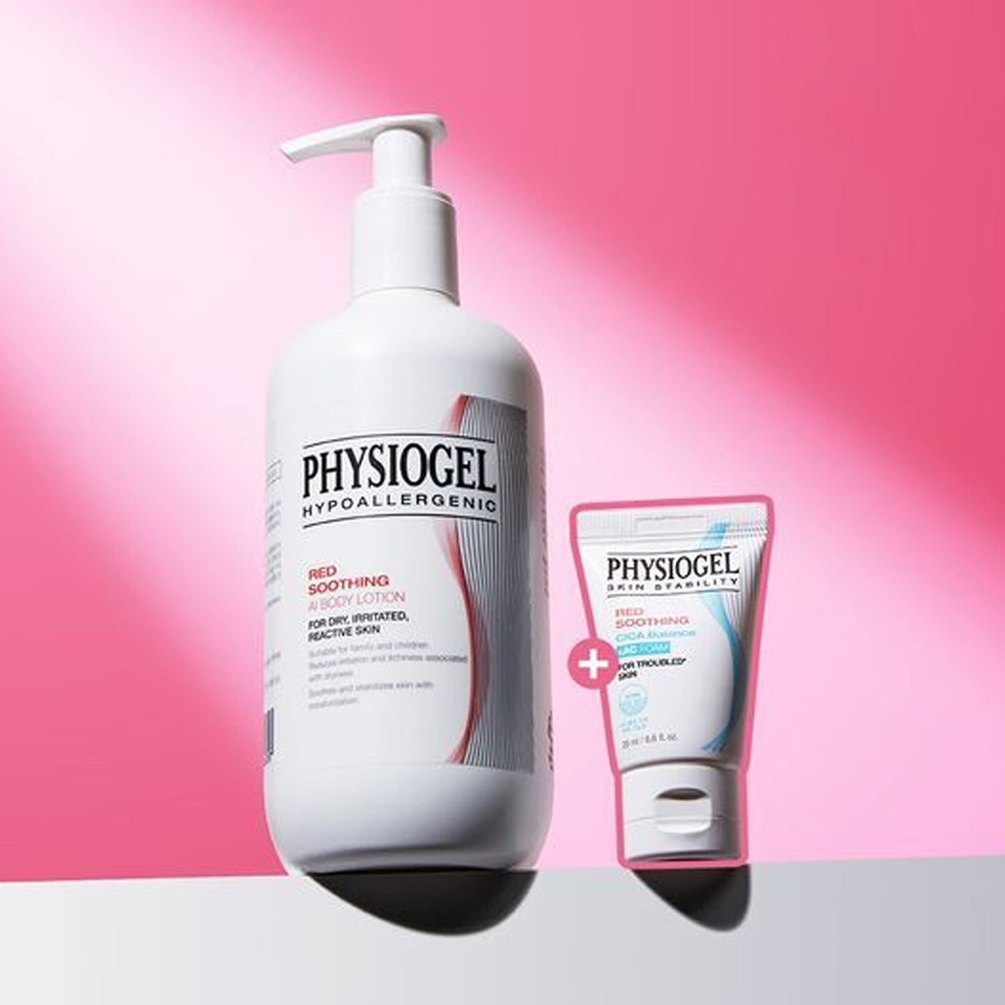 PHYSIOGEL Red Soothing AI Body Lotion (400ml) + Cica Foam Cleanser (20ml) Limited Edition Set