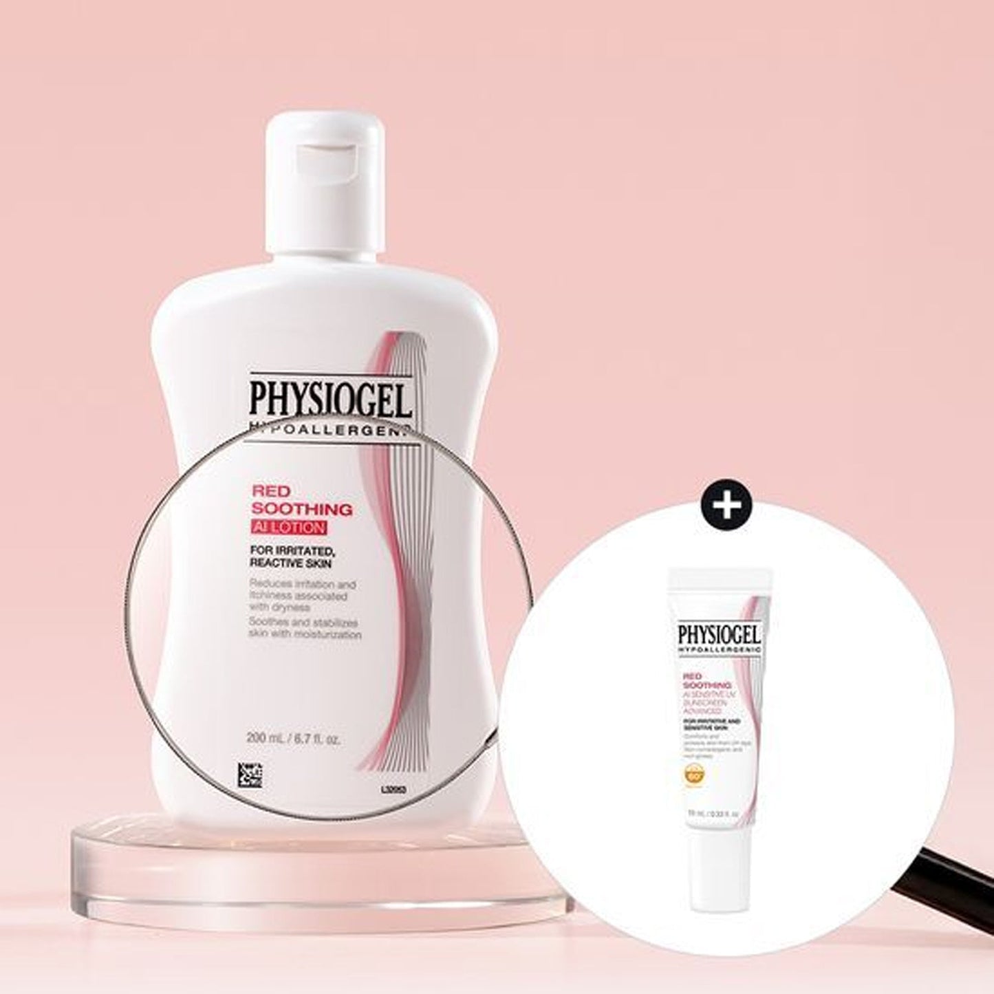 PHYSIOGEL Red Soothing AI Lotion (200ml) + Sunscreen (10ml) Limited Edition Set