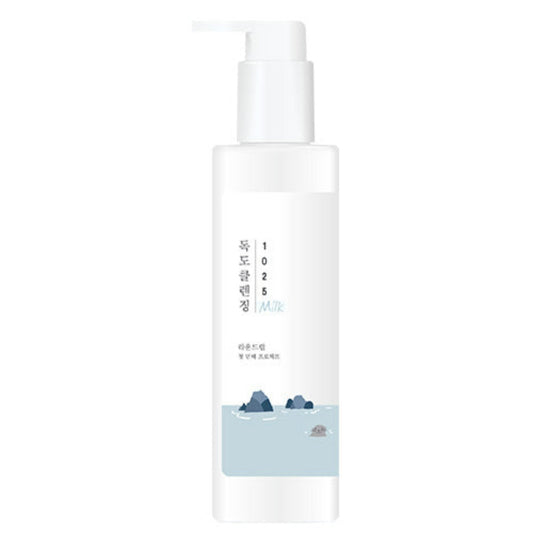 The ROUND LAB 1025 Dokdo Cleansing Milk is a gentle and hydrating cleanser designed to effectively remove makeup and impurities while maintaining the skin's moisture balance.