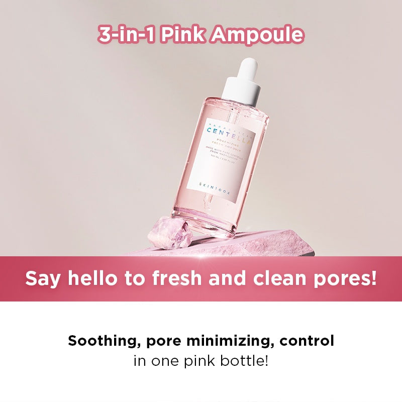 SKIN1004 Madagascar Centella Poremizing Fresh Ampoule 100ml bottle to hydrate and refine skin texture.