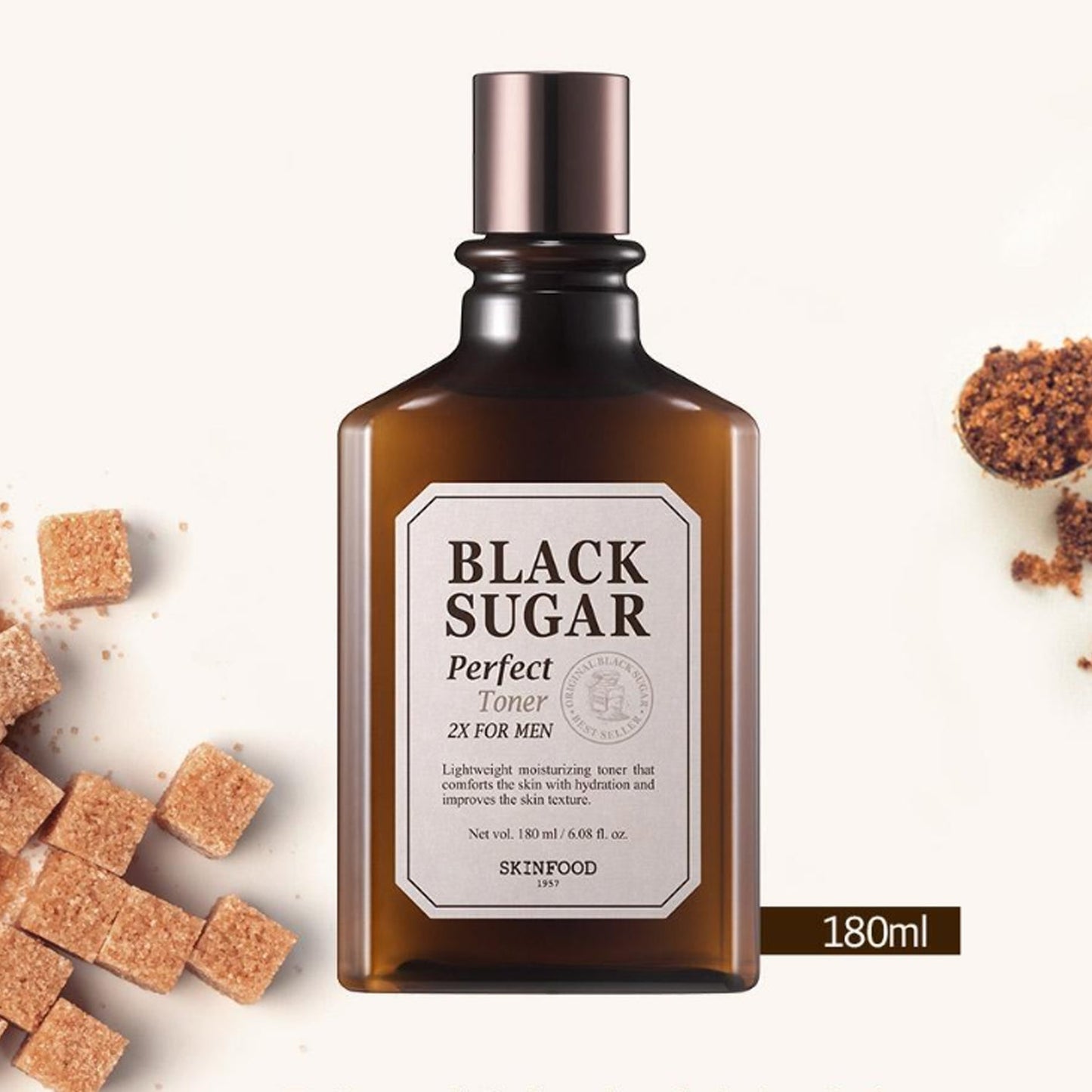 SKINFOOD Black Sugar Perfect Toner 2X for Men 180ml