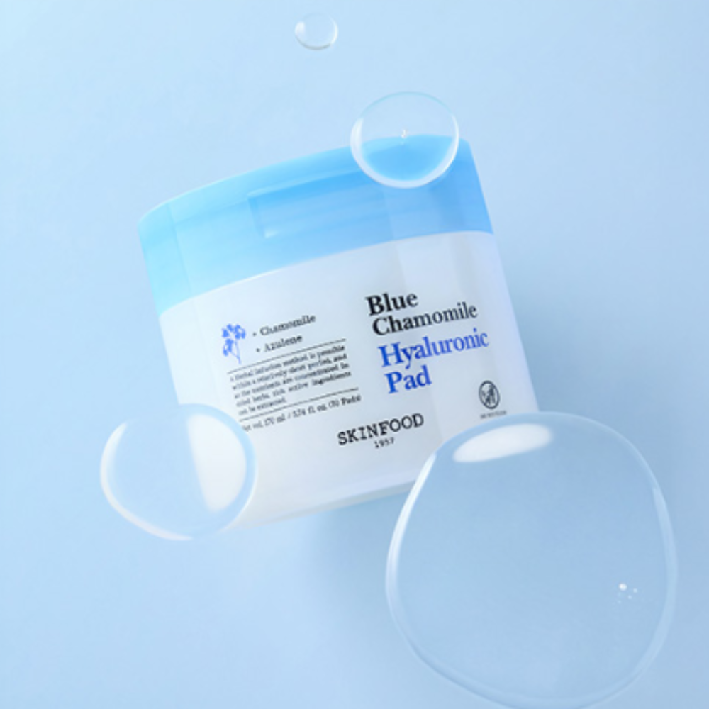 SKINFOOD Blue Chamomile Hyaluronic Pads 170ml (70 Sheets)