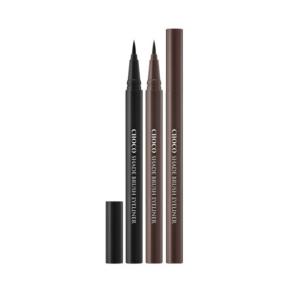 The SKINFOOD Choco Shade Brush Eyeliner is a unique eye makeup product that combines the precision of an eyeliner with the soft, blendable quality of a shadow.