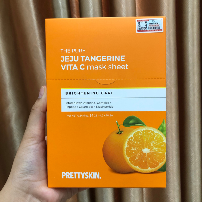 Pretty skin The Pure Jeju Tangerine Vita C Mask 10 Sheet - KLO