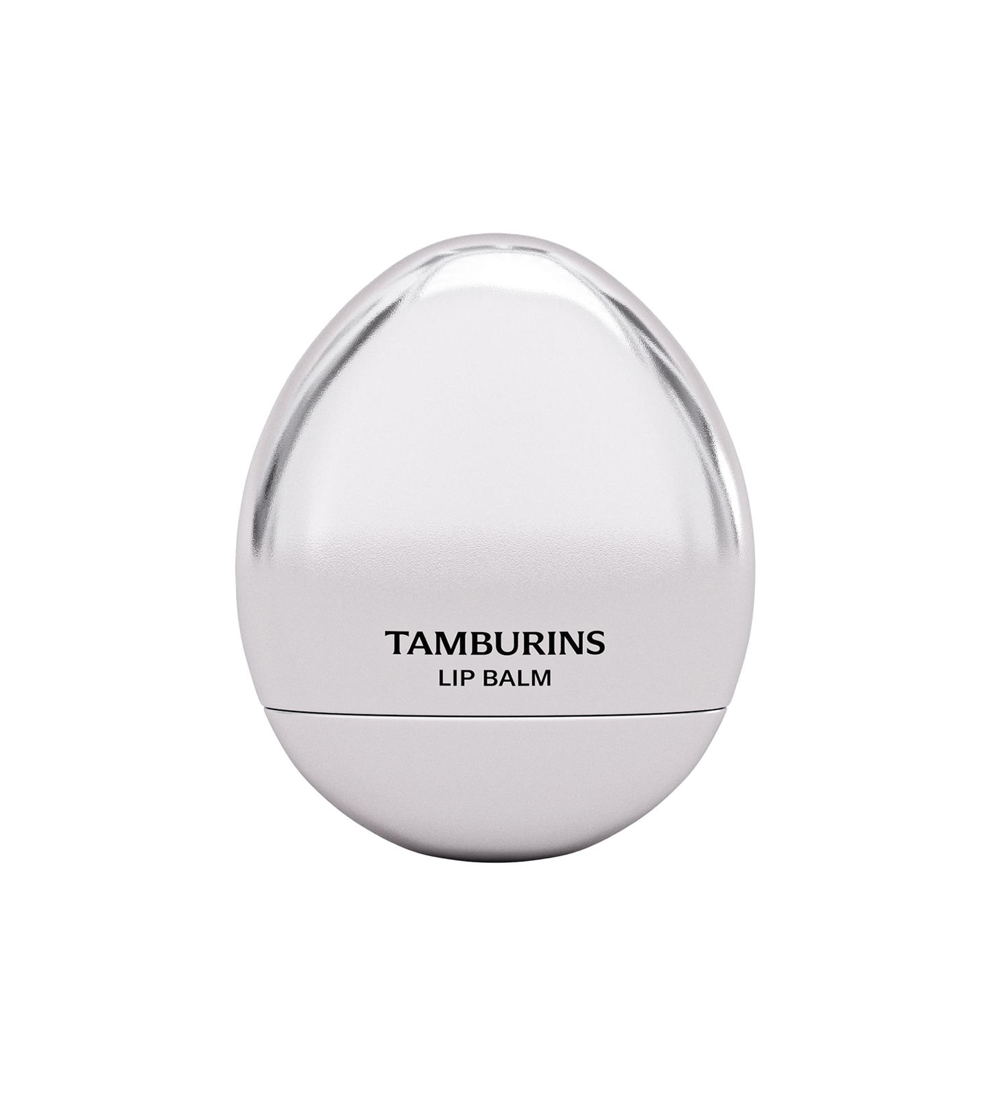 TAMBURINS Egg Lip Balm in a white container, providing nourishment and hydration for your lips.