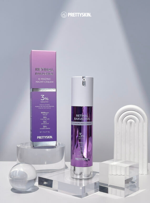 Pretty skin Retinal Bakuchiol A-mazing Night Cream Pump 50g - DODOSKIN