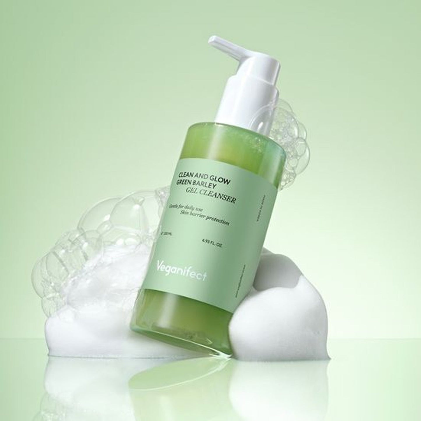 Veganifect Clean And Glow Green Barley Gel Cleanser 205ml