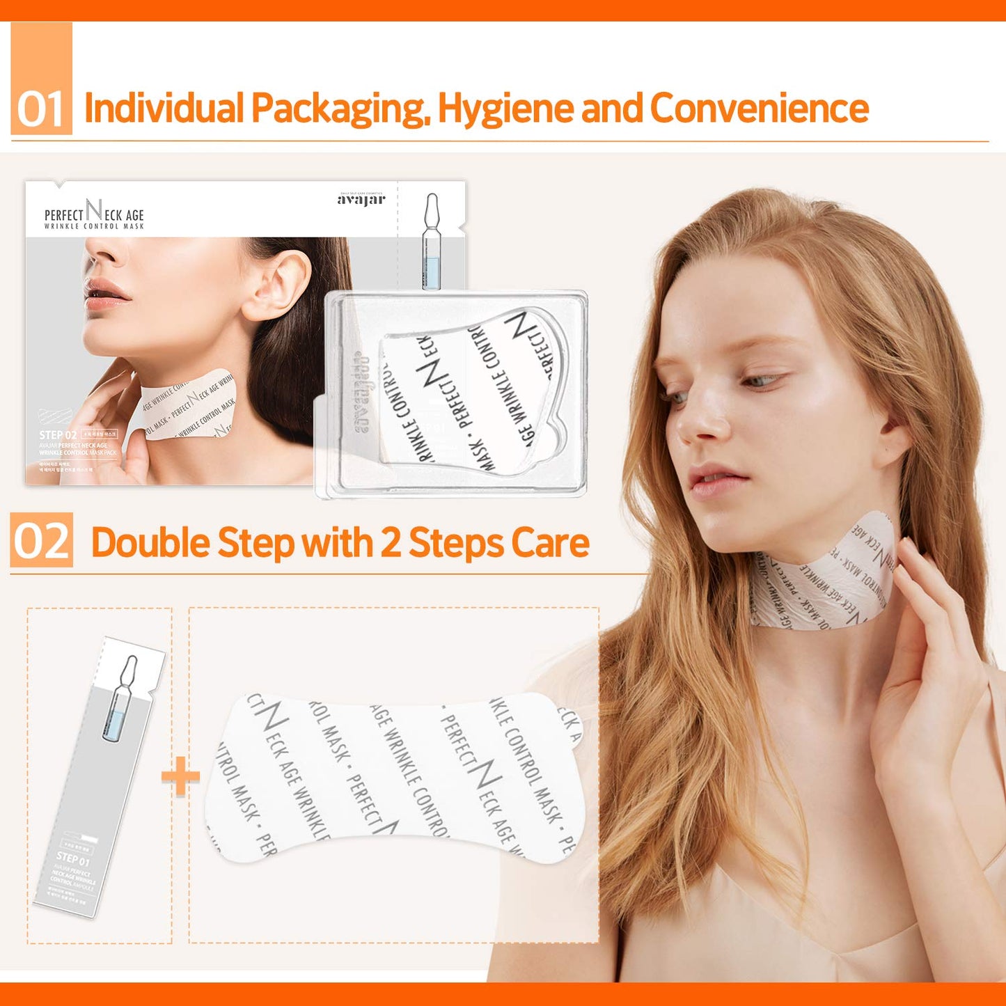 avajar Rejuvenating Neck Wrinkle Control Mask 5g x 5ea