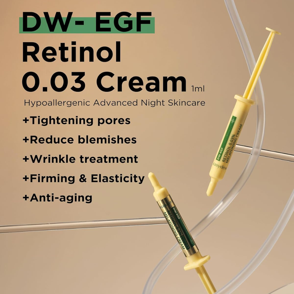 easydew DW-EGF Mela-A Retinol 0.03% Cream 10ml Set (+1ml)