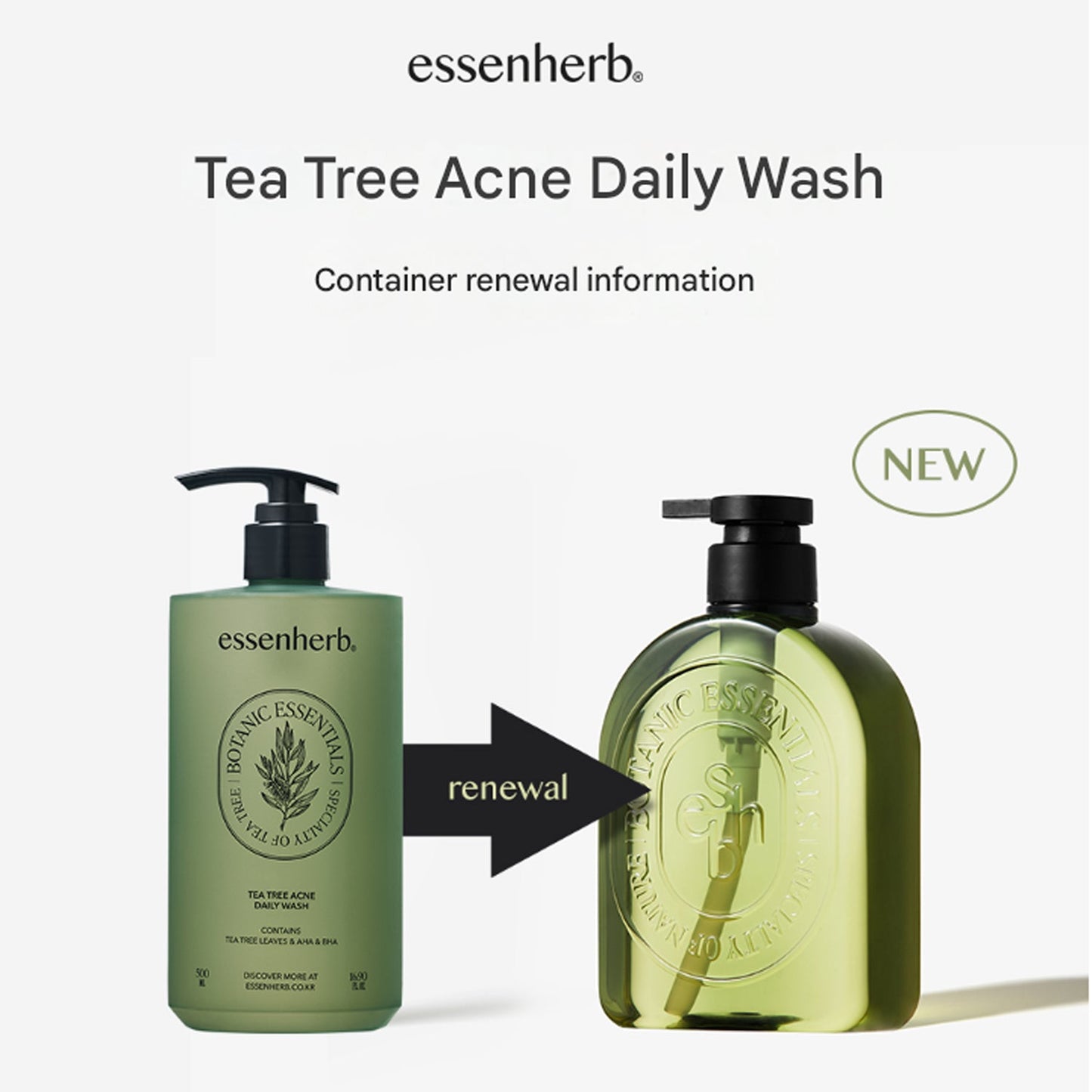 essenherb Tea Tree Acne Daily Wash 500ml