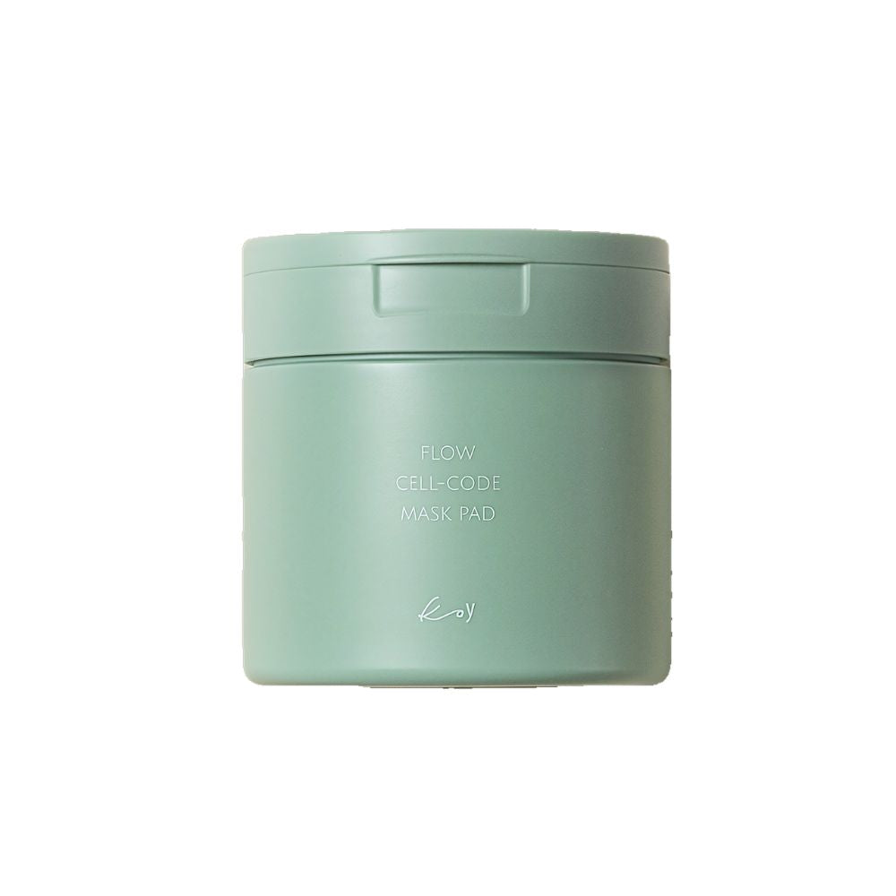 The Koy Flow Cell-Code Mask Pad 50ea is a skincare treatment designed to deliver intensive care and revitalization to the skin.