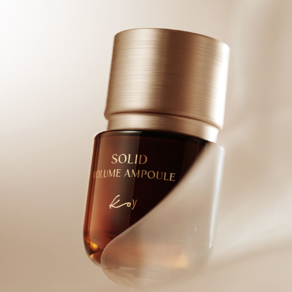 The "solid volume" aspect refers to its ability to visibly lift and firm the skin, giving it a fuller, more youthful appearance.