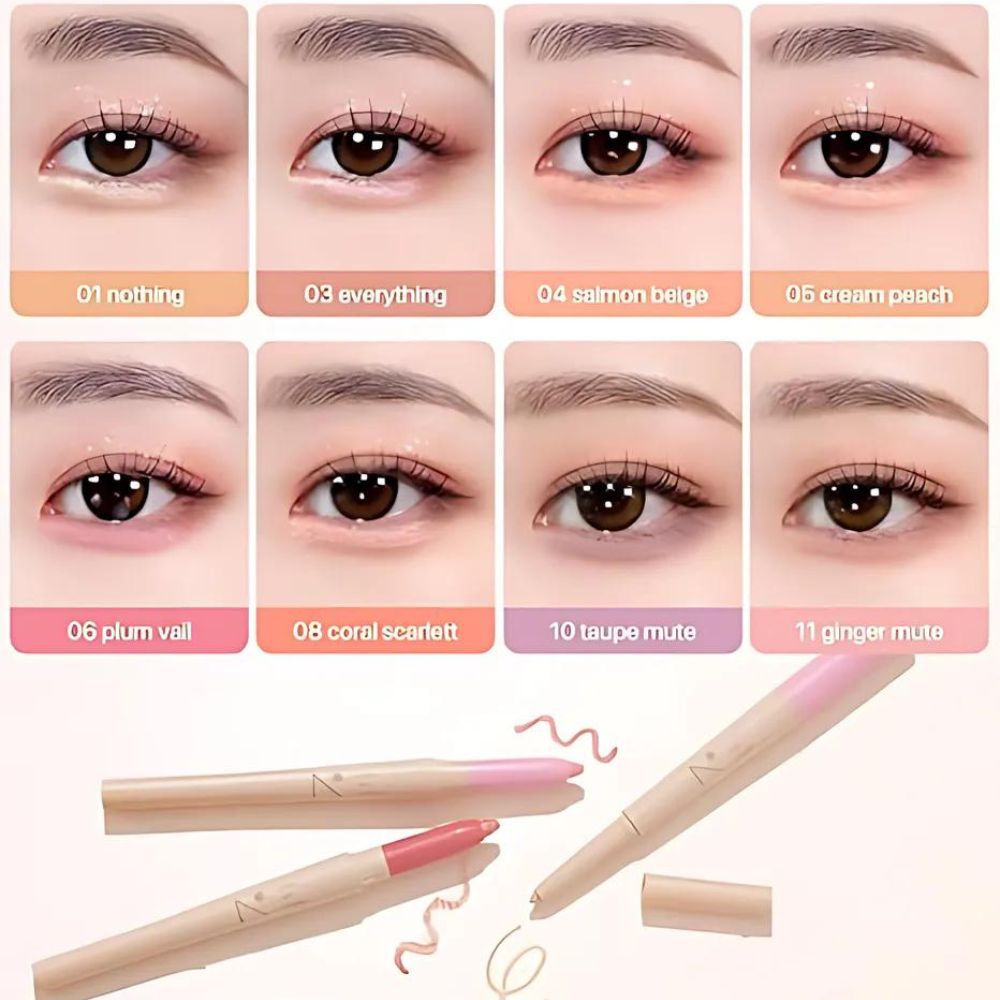 With its dual-ended design, one side highlights and illuminates with a soft shimmer, while the other contours for a fuller, defined look.