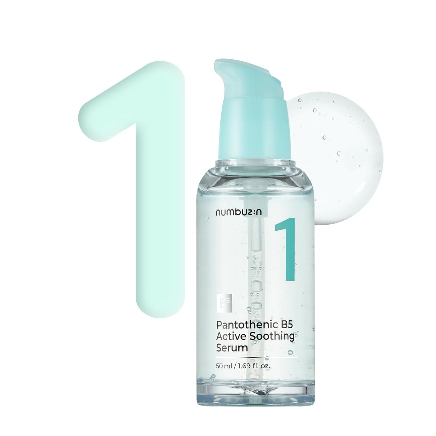 Numbuzin Pantothenic B5 Active Soothing Serum 50ml - a calming serum for sensitive skin.