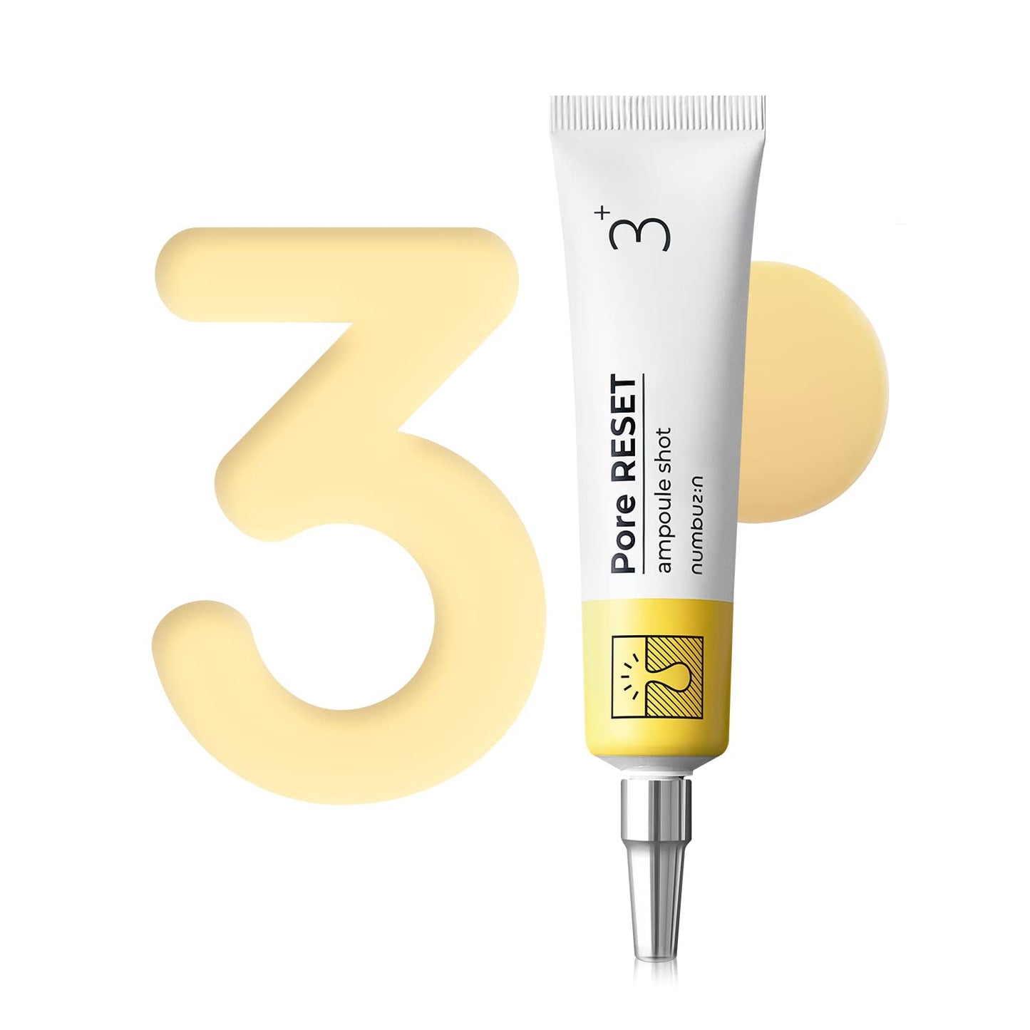 Numbuzin No.3 Pore Reset Ampoule Shot 25ml bottle with blue and white label.