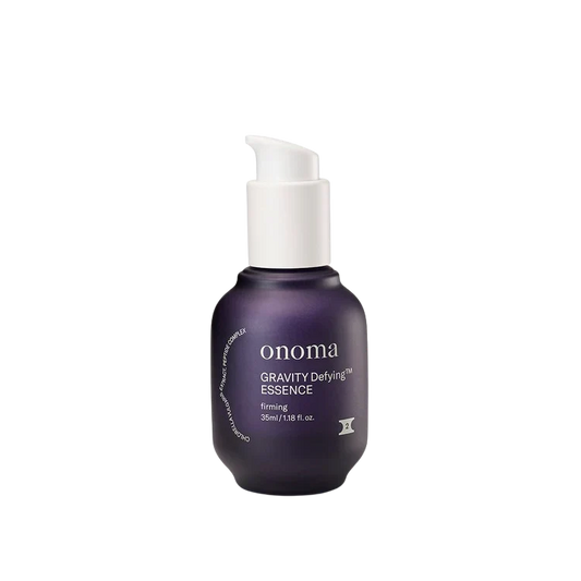 Gravity Defying™ Essence 35ml bottle with sleek design and onoma logo.