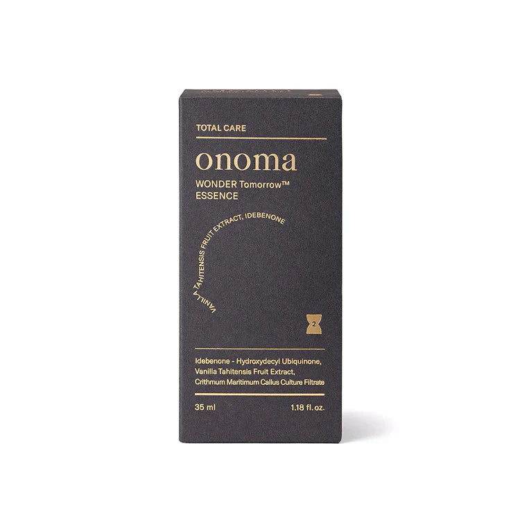 Onoma WONDER Tomorrow™ Essence 35ml bottle featuring a modern and elegant design, symbolizing a new beginning for your skincare routine.