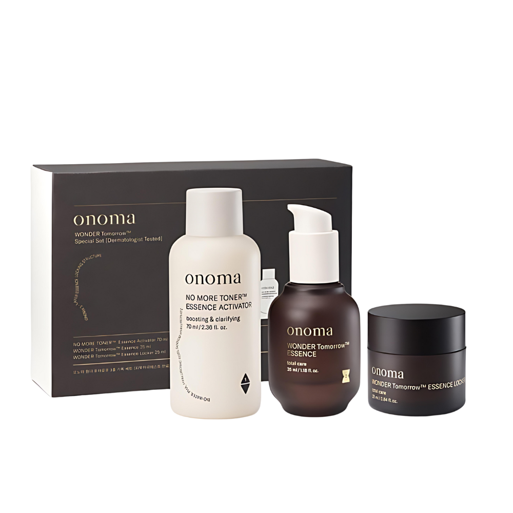 A set of three special onoma Wonder Tomorrow products.